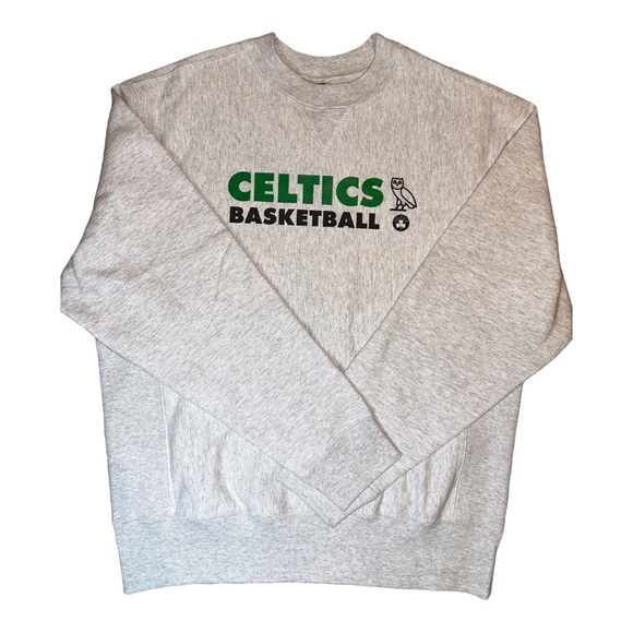 Men’s Boston Celtics x OVO Crewneck Sweatshirt - Medium - Grey - Picture 3 of 5